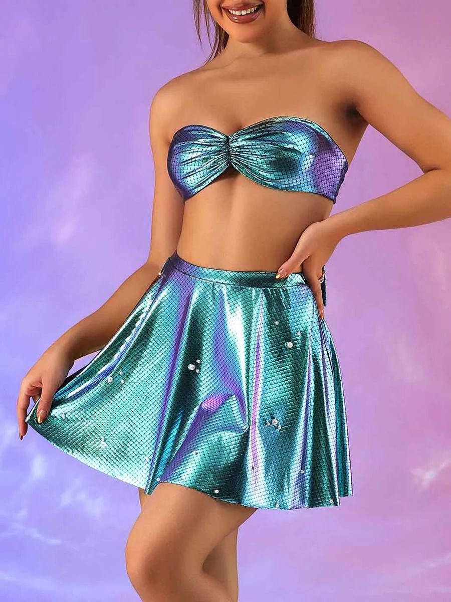 Blue-Green Reflective Fish Scale Set