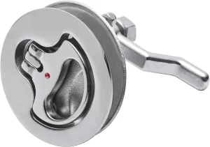 Boat Cam Latch, Marine 316 Stainless Steel Flush Pull Hatch Lift, Adjustable Locking Arm Height with Back Plate,Include Installation Screws