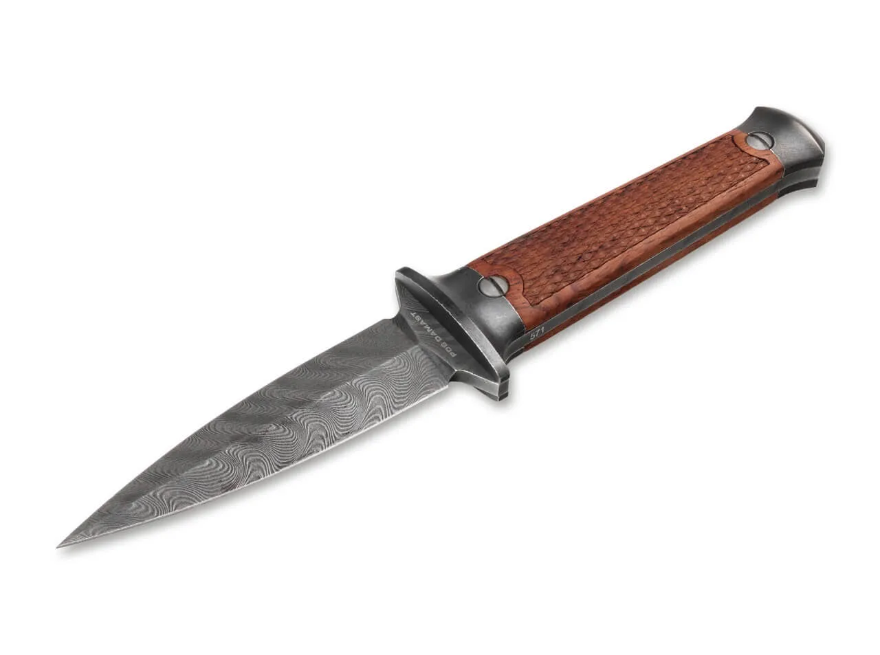 Boker P08 Damascus Fixed Blade Knife