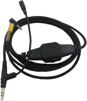 Boom Mic Cable, 3.5mm Headset Audio Cord with Microphone, Volume Control and Mute Switch,Versatile Headset Cord Compatible for VMODA MSR7 H6,Headphone Accessories