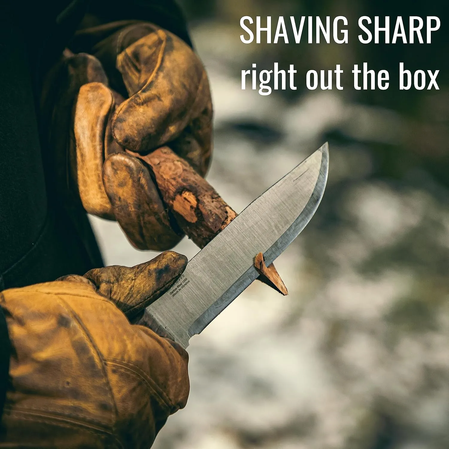 BPS Knives Adventurer - Bushcraft Knife - Fixed-Blade Carbon Steel Knife with Leather Sheath and Firestarter - Outdoor Full Tang Knives - Camping Knives - Survival Tactical Camp Knives