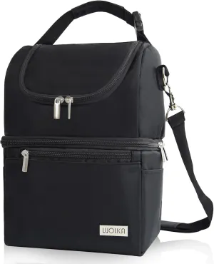 Breastmilk Cooler Bag - Cooler Bag for Nursing Moms Multi-Function, Insulated Baby Bottle Cooler Tote Bag with Double Compartments - Fits 6 Baby Bottles Up to 9 Ounce