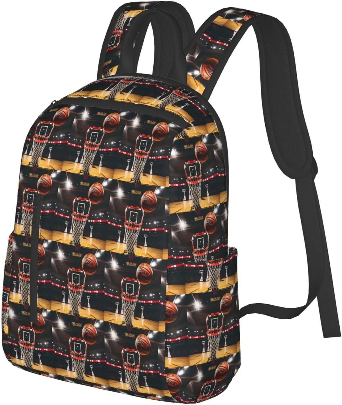 BREAUX Basketball Print Simple And Lightweight Leisure Backpack, Men'S And Women'S Fashionable Travel Backpack