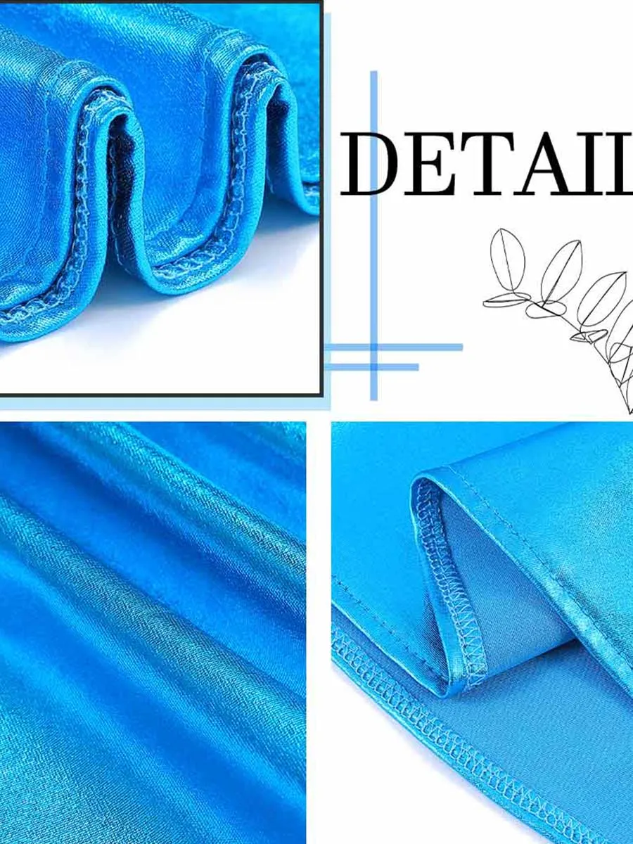 Bright Blue Reflective A-Line Skirt