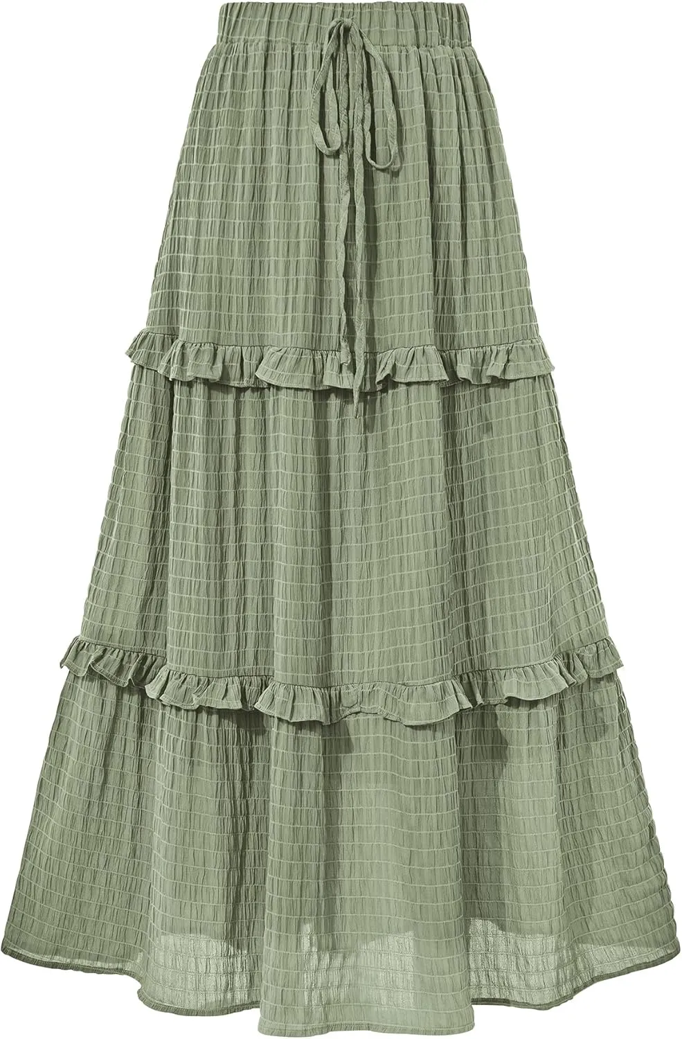 BTFBM Women's Long Summer Skirt 2025 Elegant High Waist Cocktail Party Wedding Guest Dress Flared A-Line Midi Skirts