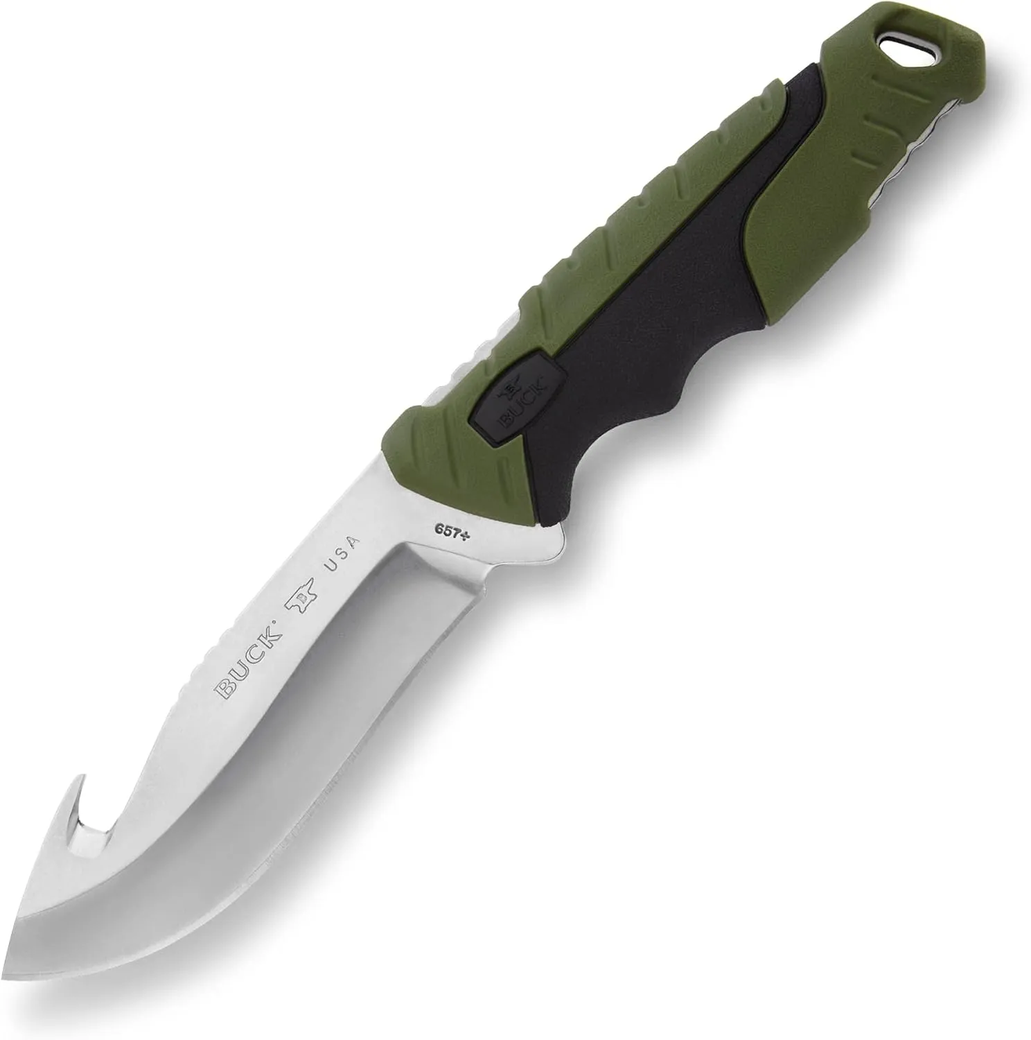 Buck Knives 657 Pursuit Large Fixed Blade Hunting Knife with Guthook, 4-1/2" 420HC Steel Blade