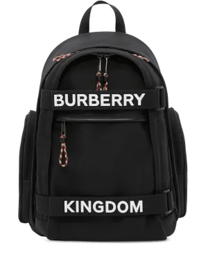 Burberry - Nevis logo printed backpack - men - Leather/Polyamide/Polyurethane - One Size - Black