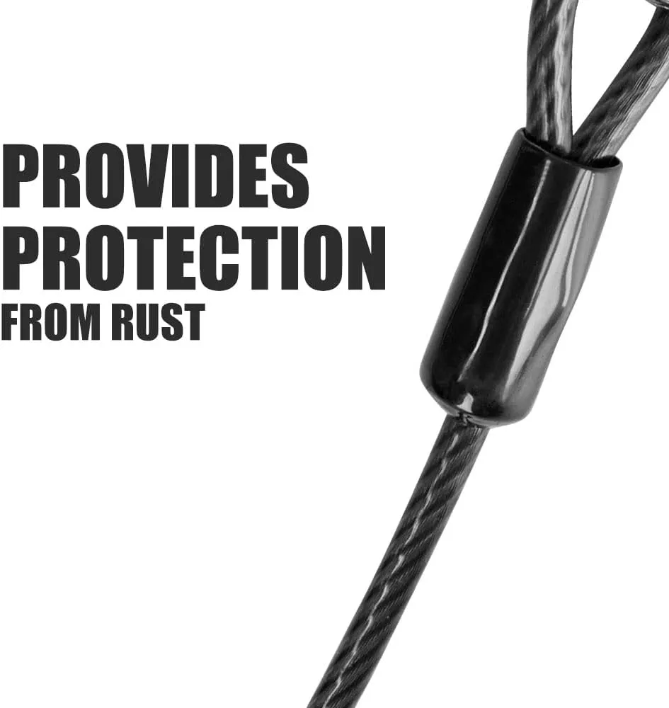 BV Dog Tie Out Cable 25ft, Up to 250 Pounds - Reflective Leads for Yard Heavy Duty with Quick Release Swivel Clips & 360° Rotating Clasp | Braided Steel and Rust Free Dog Cables for Outside, Gray