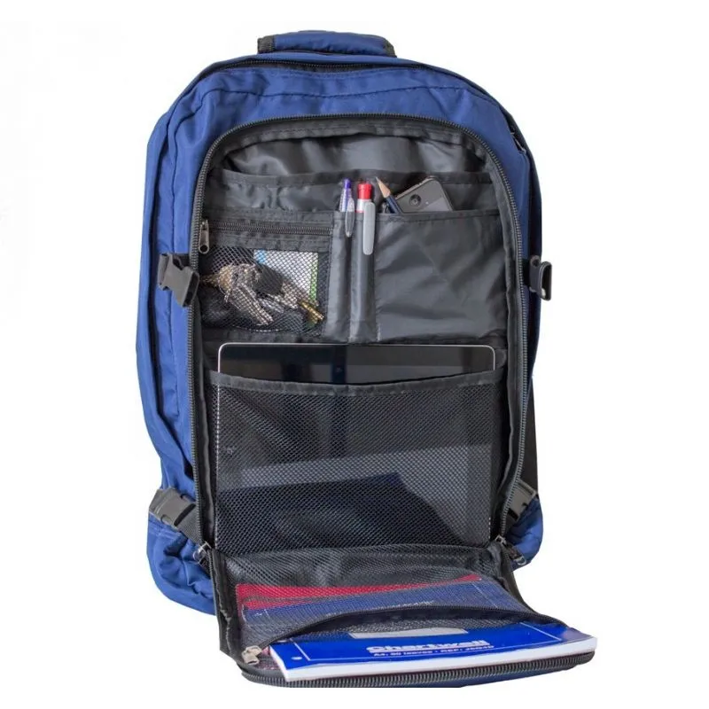 Cabin Max Lyon 22x16x8" (55x40x20cm) Cabin Trolley Backpack (Black)