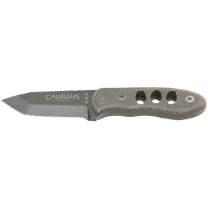 Camillus Choker 5.5" Durable Lightweight Corrosion-Resistant 1095 Carbon Steel Tactical Fixed Blade Knife with Micarta Handle, Kydex Sheath Included
