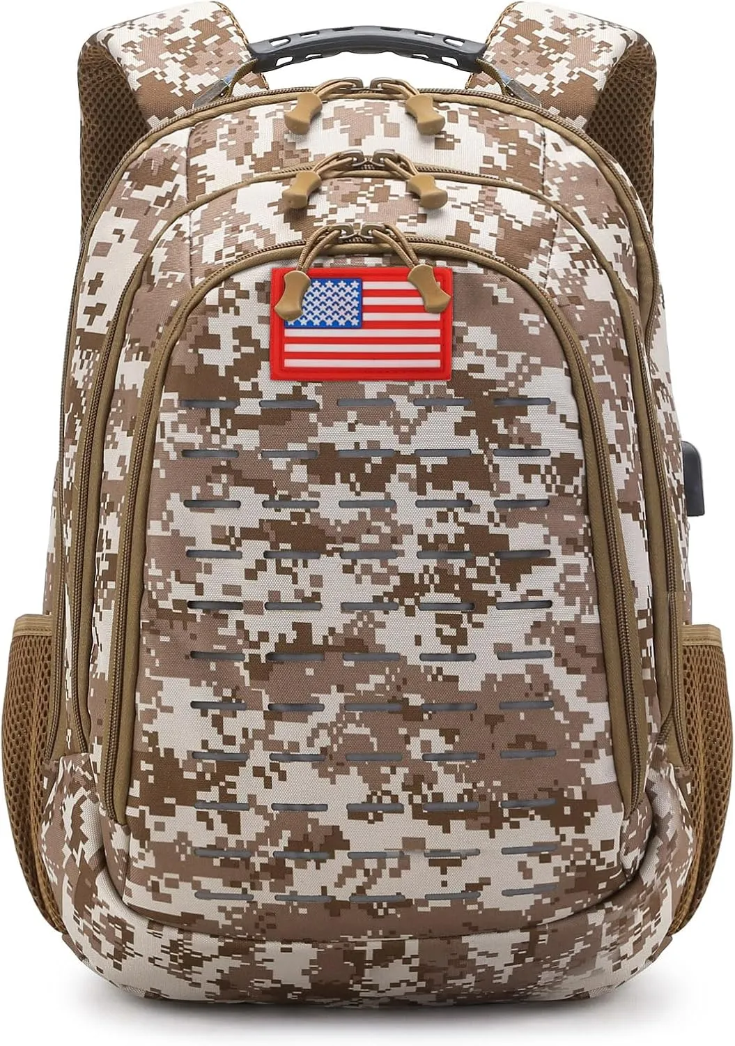 Camo Backpack for boys, Teen Boys Backpacks for School,Camo Bookbag for kid,Small Tactica Backpack for outdoor,with USB Charging Port,40L