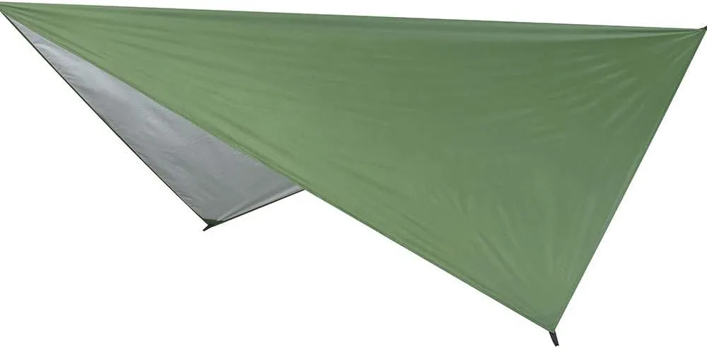 Camouflage Camping Hammock with Removable Mosquito Net and Rain Fly Tarp, Portable Nylon Hammock Tent Set with Extra Pocket for Backpacking Hiking (Army Green Hammock   Green Canopy)