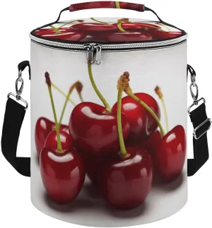 Camping Cooler Bag, Chilean Cherries Print Portable Ice Pack Outdoor Cooler Bag Picnic Cooler Bag Foldable Cooler Bag, style