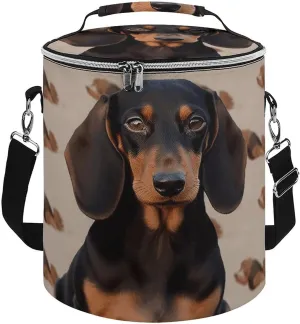 Camping Cooler Bag, Dachshund Dog Print Portable Ice Pack Outdoor Cooler Bag Picnic Cooler Bag Foldable Cooler Bag, style