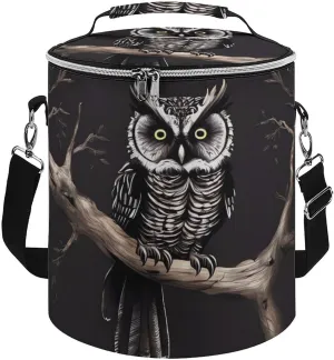 Camping Cooler Bag, Late Night Owl Printed Cooler Bag,Insulated Travel Cooler Bag,Food Cooler Bag