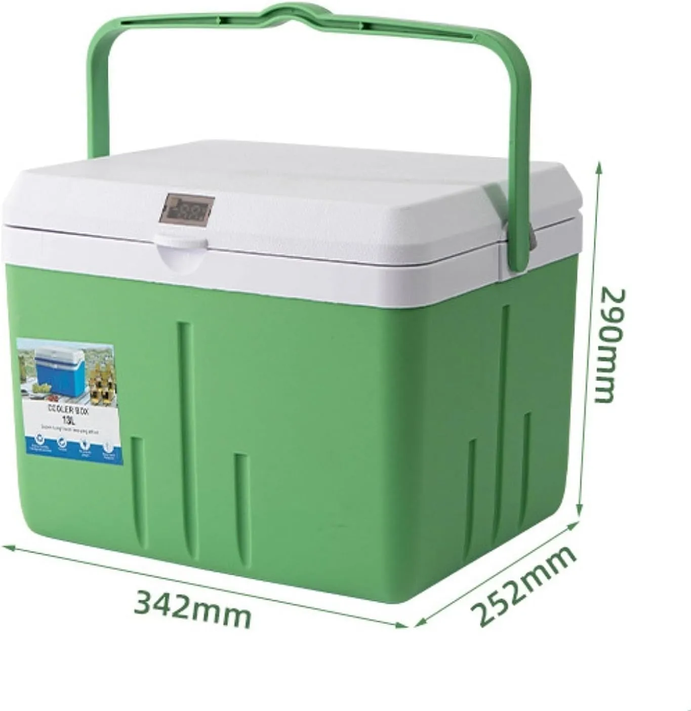 Camping Cooler Box Cold and Hot Insulated Case for Fishing with Carry Handle