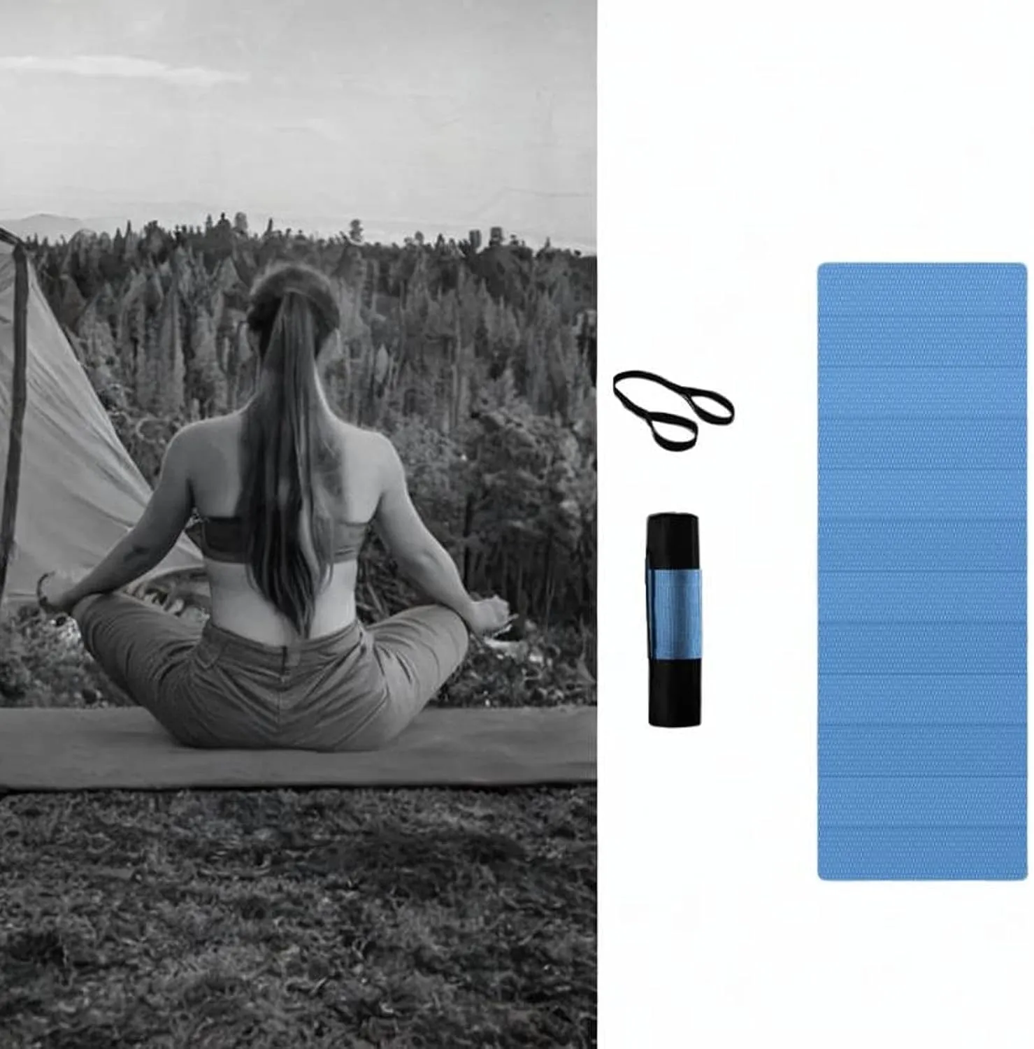 Camping Mat Mat Foldable Ultralight Picnic Pad Camping Sleeping Pad for Training Pilates Travel Outdoor Indoor