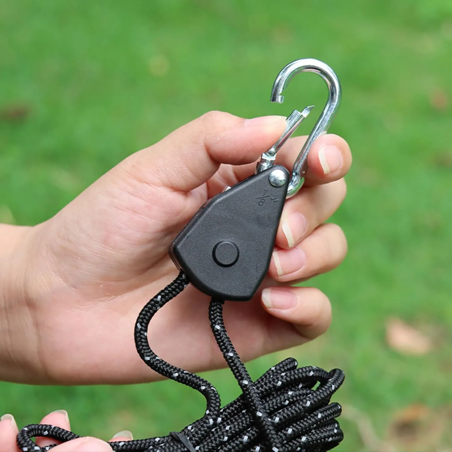 Camping Rope with Ratchets Pulley Quick Setups Outdoor Guy Line Adjusted Tent Tie Downs Rope Hangers for Canopy Kayak