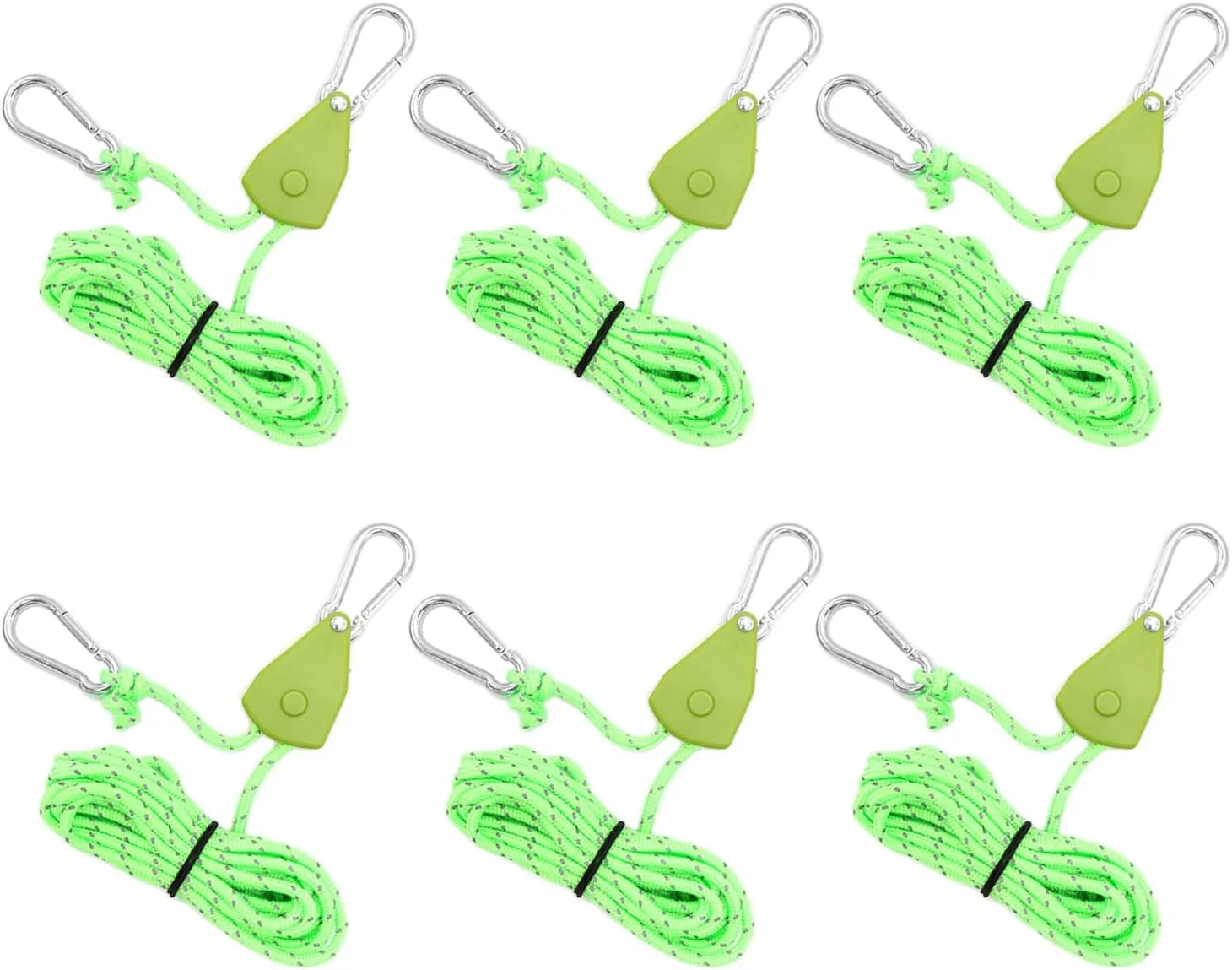 Camping Rope with Ratchets Pulley Quick Setups Outdoor Guy Line Adjusted Tent Tie Downs Rope Hangers for Canopy Kayak