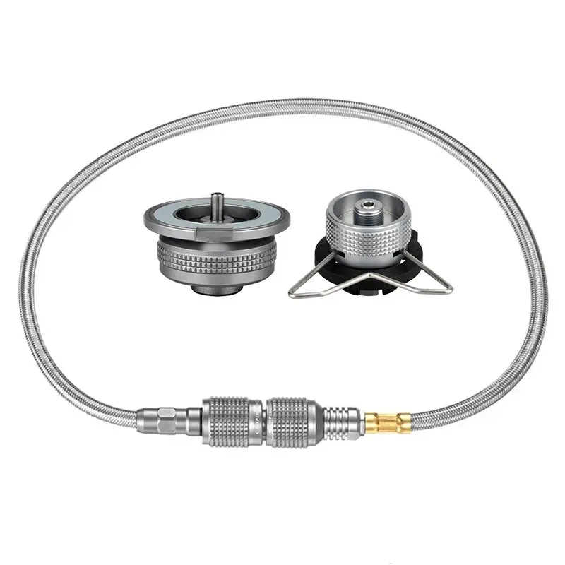 Campingmoon Outdoor Gas Stove Adapter Extension Hose Split Stove Butane Adapter Gas Tank Adapter Camping Equipment Accessories