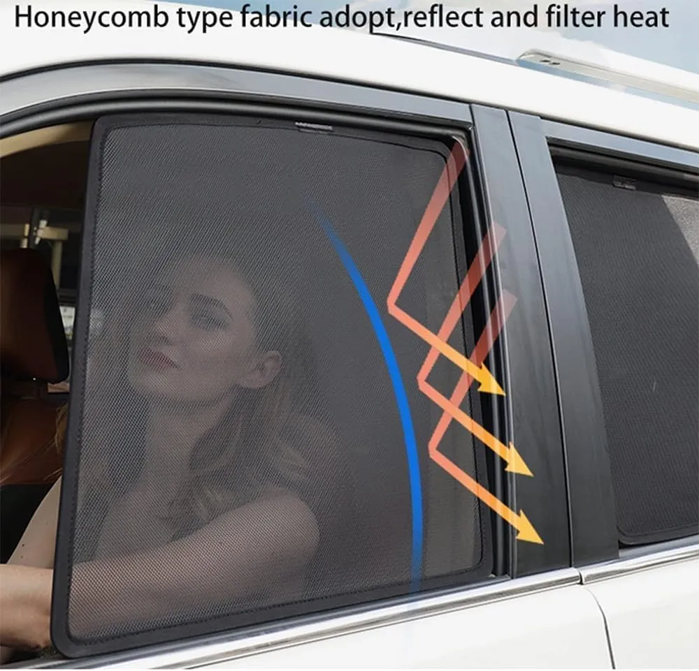 Car Window Shades for Suzuki Vitra 2014-2019, Foldable Magnetic Side Window Shade Stretchable Breathable Sunshade Screens Car Accessories,7pcs
