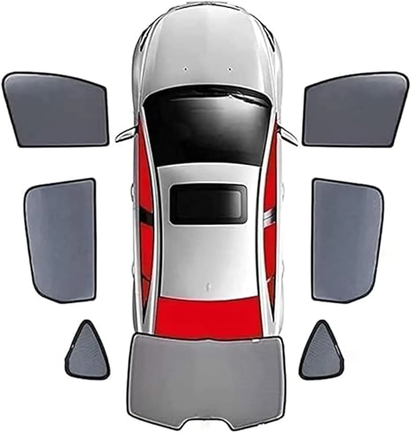 Car Window Shades for Suzuki Vitra 2014-2019, Foldable Magnetic Side Window Shade Stretchable Breathable Sunshade Screens Car Accessories,7pcs