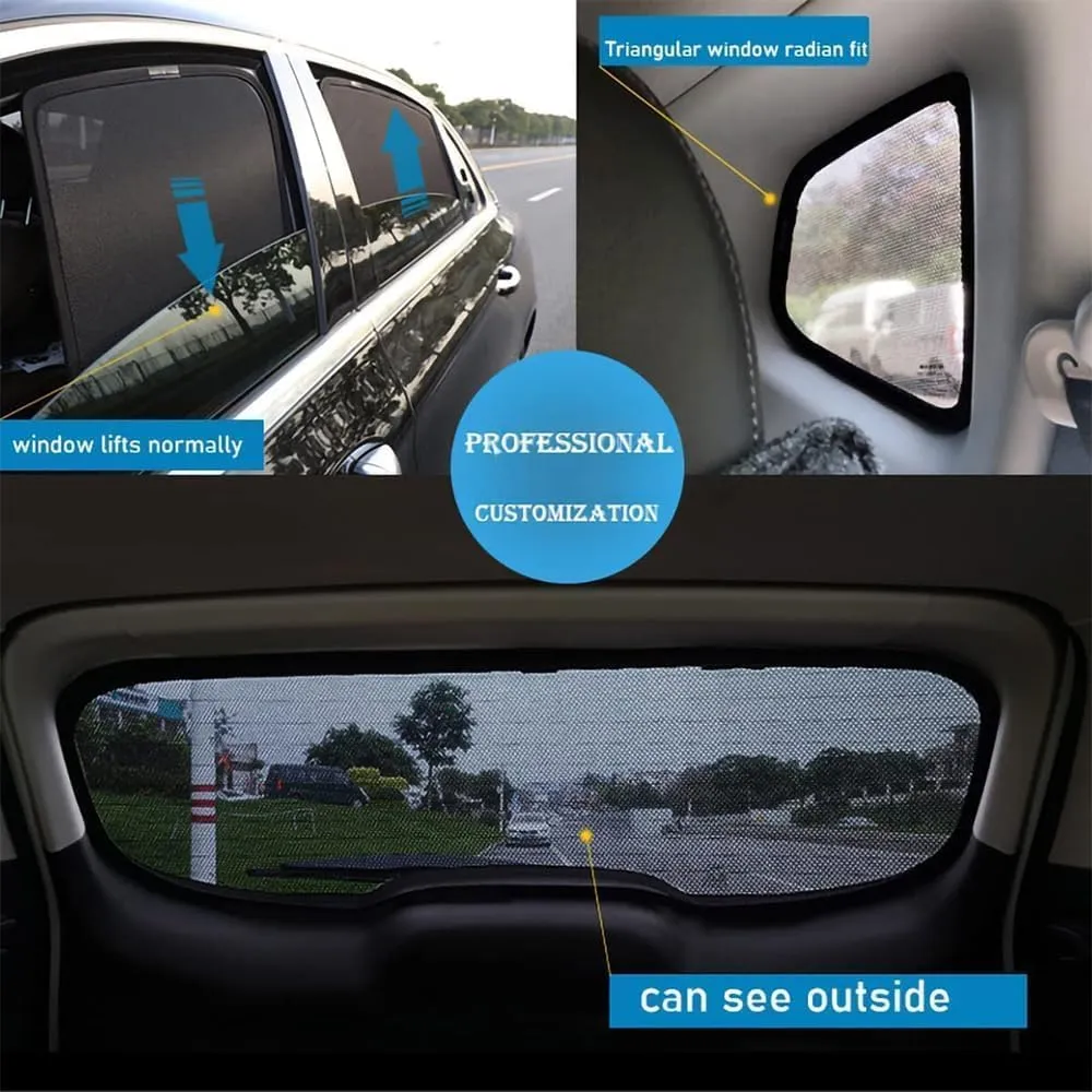 Car Window Shades for Suzuki Vitra 2014-2019, Foldable Magnetic Side Window Shade Stretchable Breathable Sunshade Screens Car Accessories,7pcs