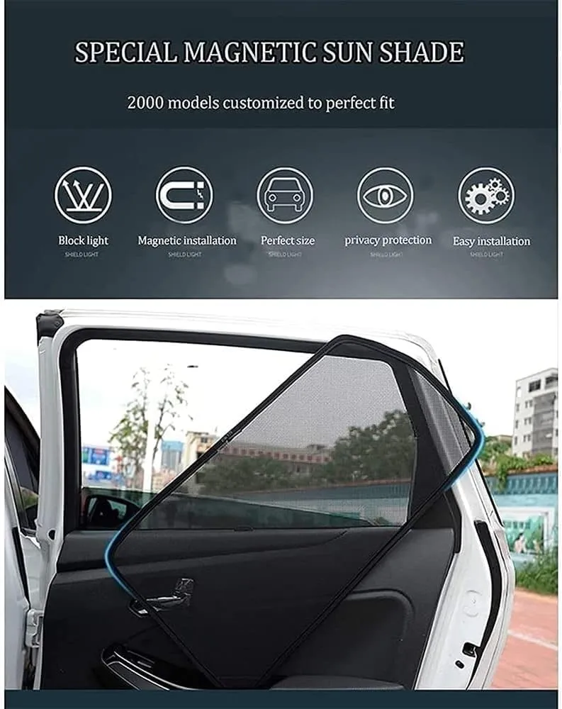 Car Window Shades for Suzuki Vitra 2014-2019, Foldable Magnetic Side Window Shade Stretchable Breathable Sunshade Screens Car Accessories,7pcs