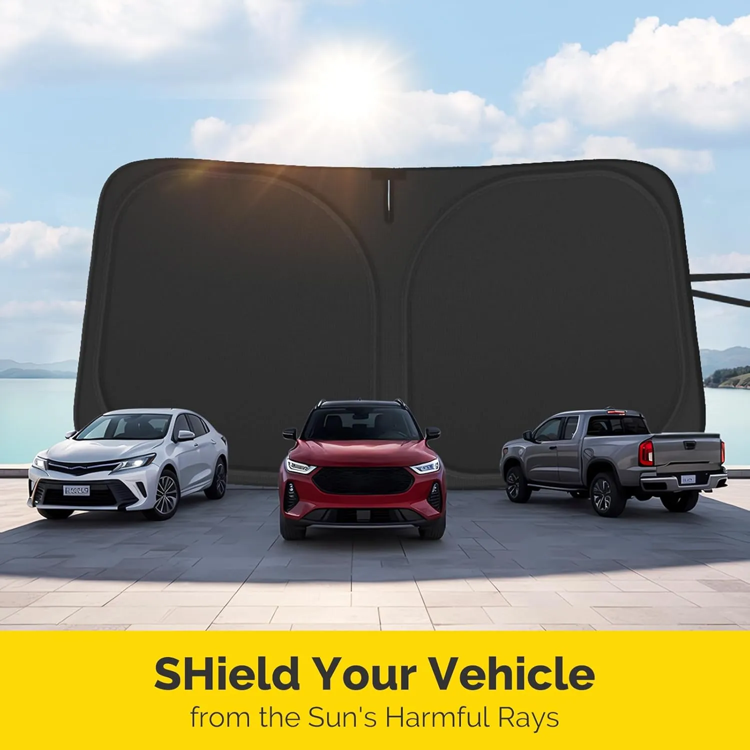 Car Windshield Sun Shade Compatible with 2020 2021 2022 2023 2024 2025 Toyota Corolla Accessories Foldable Front Window Sunshade Custom Windshield Cover Sun Visor Block UV Rays
