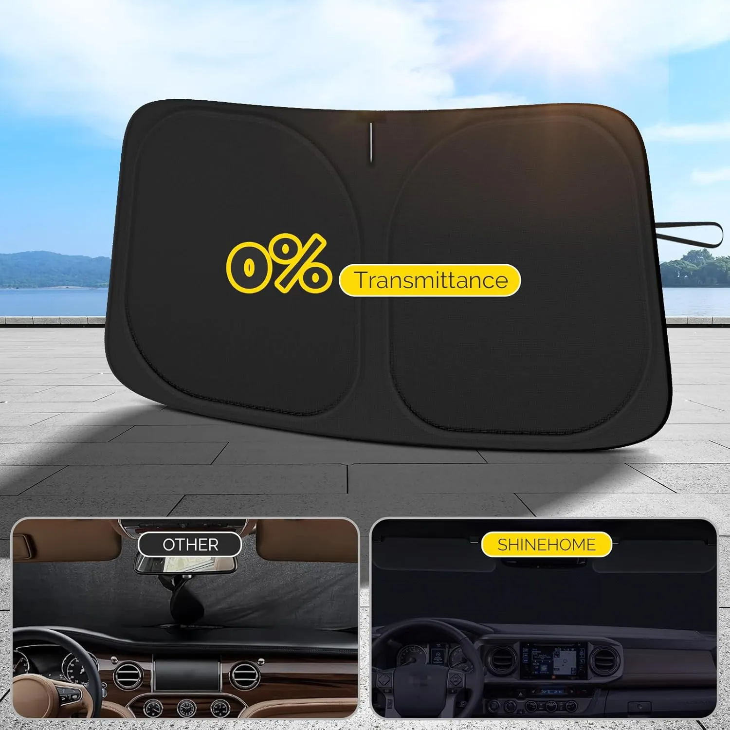 Car Windshield Sun Shade Compatible with 2020 2021 2022 2023 2024 2025 Toyota Corolla Accessories Foldable Front Window Sunshade Custom Windshield Cover Sun Visor Block UV Rays
