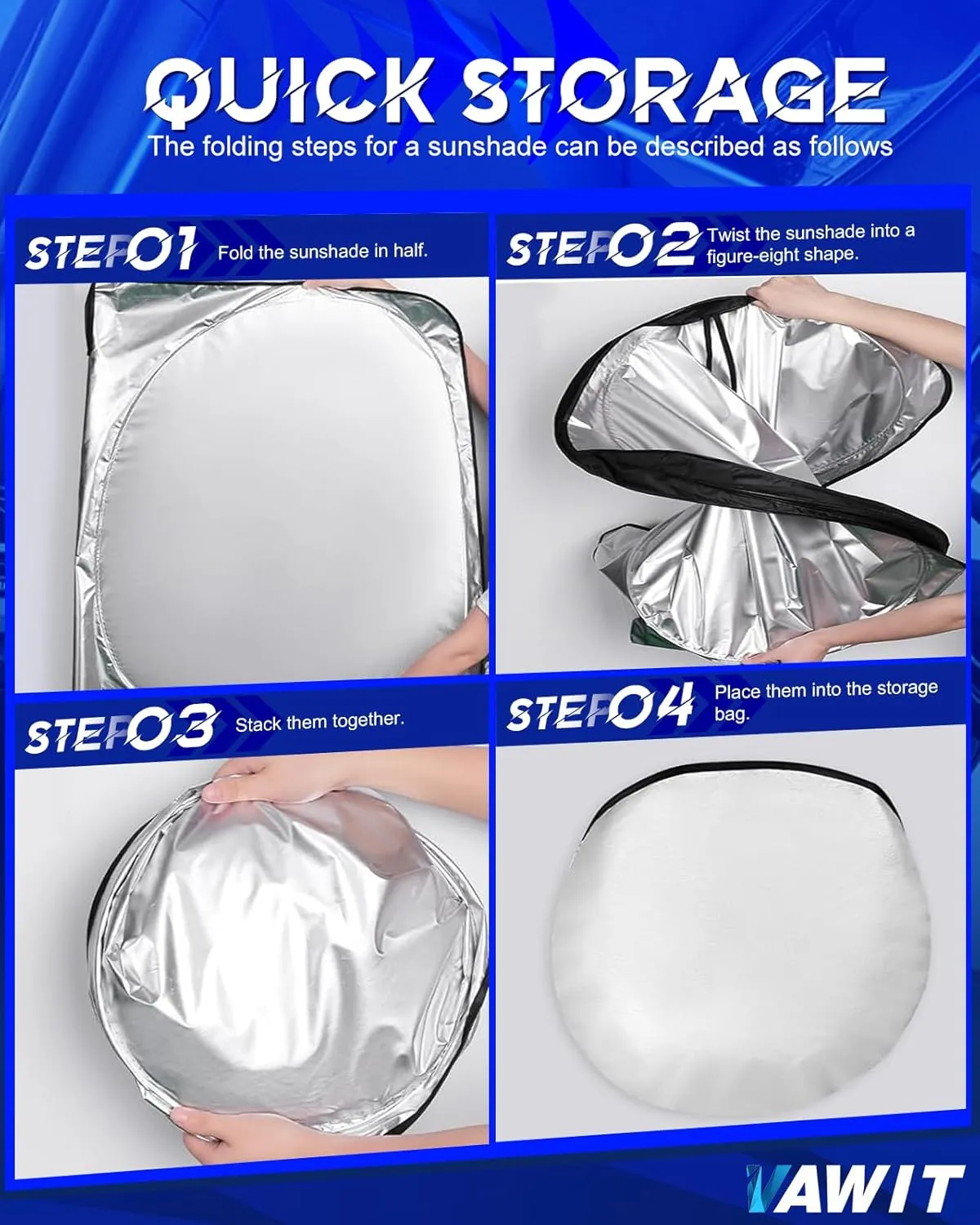Car Windshield Sun Shade Compatible with Kia Stinger 2018-2023 Accessories, Foldable Window Sunshade Block UV Rays and Sun Heat
