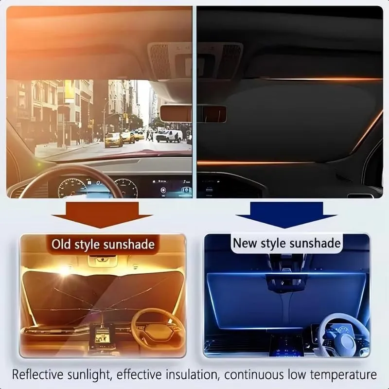 Car Windshield Sun Shade for Mazda Axela B-Series Biante, Foldable Sunshade Windshield Sun Visor for Sun Heat and UV Protection Visor Accessories,145 * 80cm