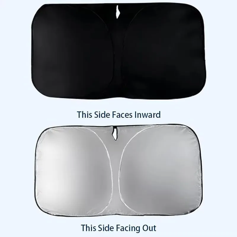 Car Windshield Sun Shade for Mazda Axela B-Series Biante, Foldable Sunshade Windshield Sun Visor for Sun Heat and UV Protection Visor Accessories,145 * 80cm