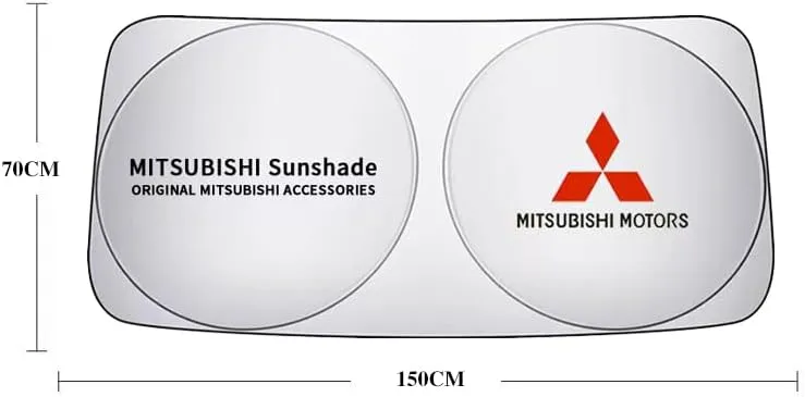 Car Windshield Sunshade for Mitsubishi Pajero 2006-2011, Foldable Sun Shield Car Window Front Windshield Sun Visor That Keeps Your Vehicle Cool, 150 * 70CM