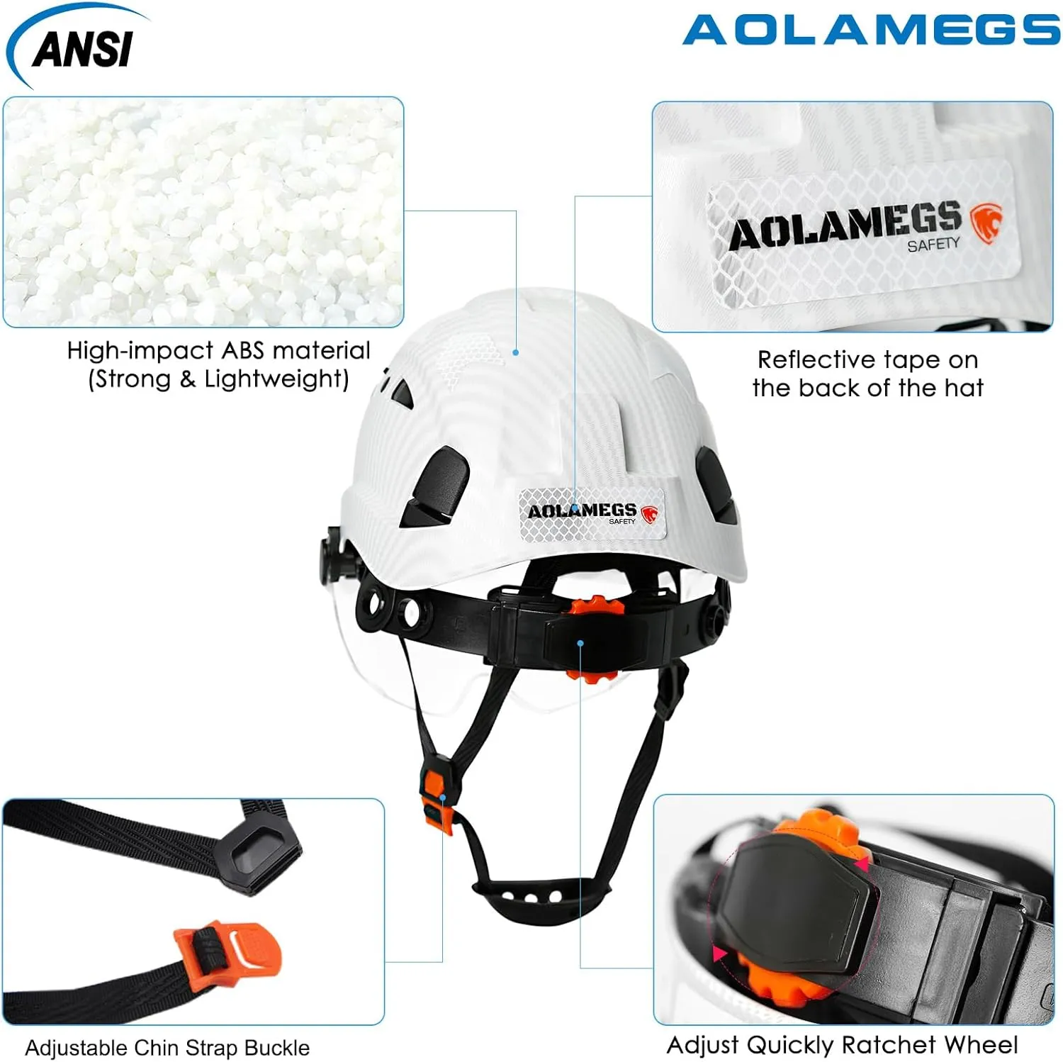 Carbon Fiber Pattern Hard Hats - Construction OSHA Approved Hard Hat,ANSI Z89.1 Type 1 Class C Adjustble Vented Safety Helmet for Men Women,6-Pt Suspension Low Profile Hard Hat with Chin Strap Cascos