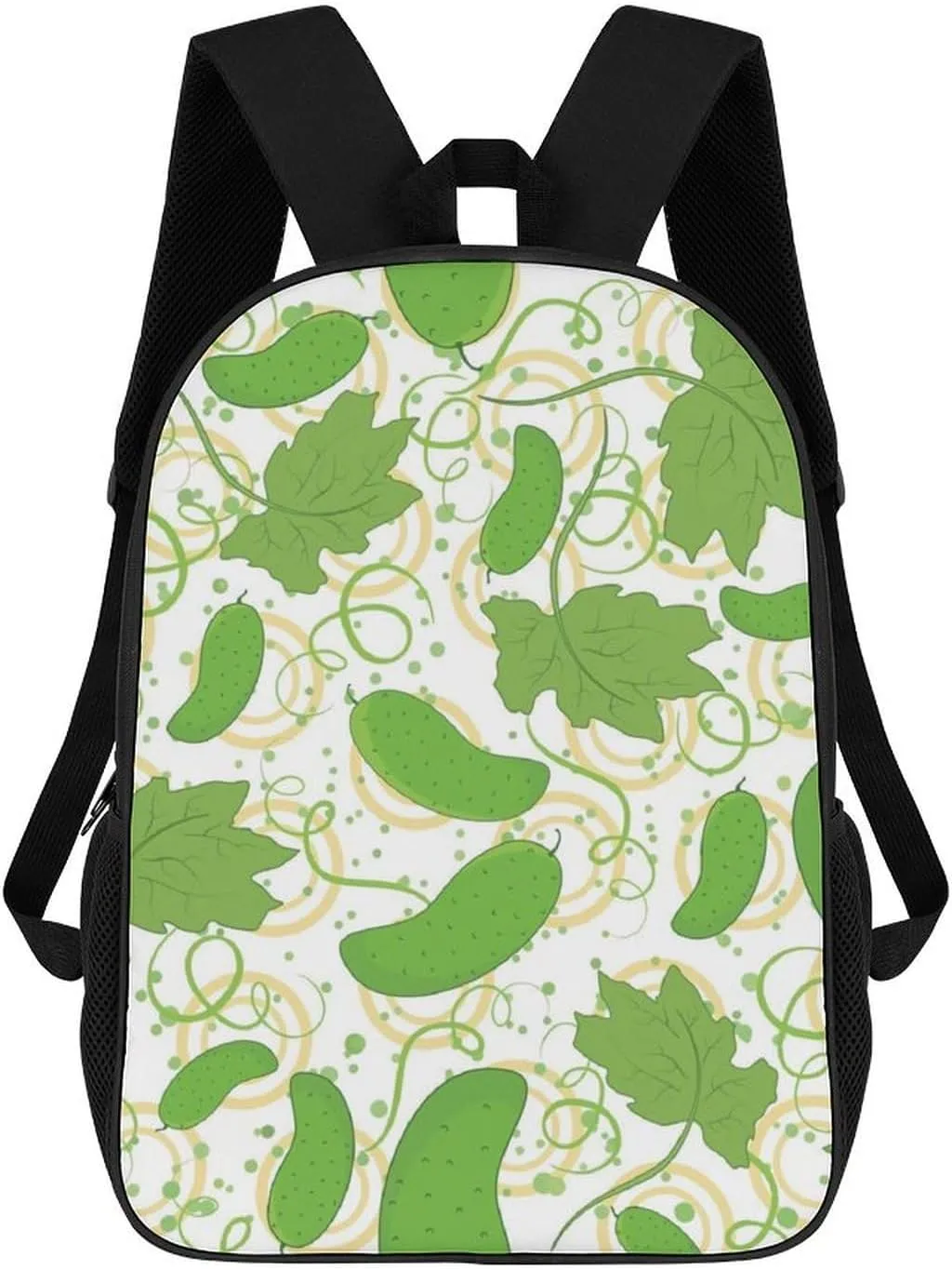 Cartoon Cucumber Pattern Backpack for Worker Business Hiking Travel Bag Shoulders Bag