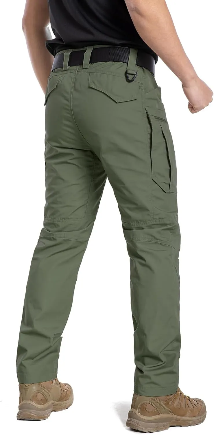 CARWORNIC Men's Lightweight Tactical Pants Ripstop Military Cargo Pants Water Resistant Outdoor Hiking Work Pants