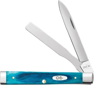 Case XX Pocket Knife CARIBBEAN BLUE BONE SAWCUT JIG BABY DOC Item #25582-6282SP SS - Length Closed: 2 7/8Inches