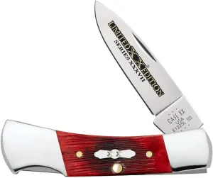 Case XX Pocket Knife LOCKBACK - LTD ED XXXVII -OLD RED BONE BARNBOARD JIG Item #12211-61225L SS - Length Closed: 3Inches