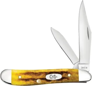 Case XX Pocket Knife PEANUT - HERITAGE JIG HONEYCOMB BONE Item #32276-6220 SS - Length Closed: 2 7/8Inches