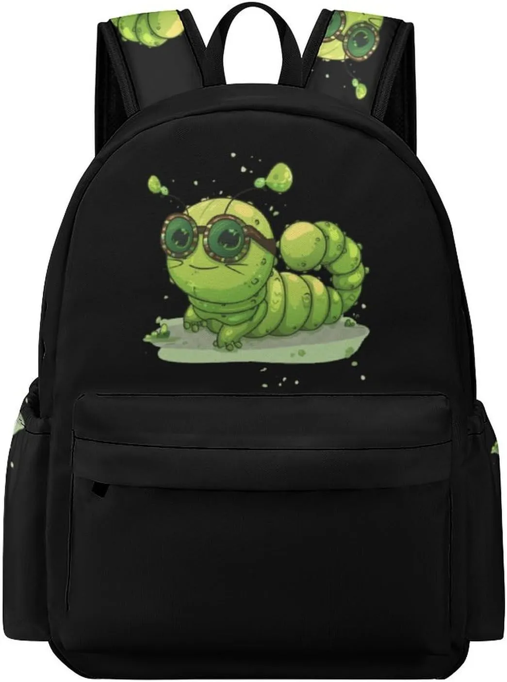 Caterpillar Glasses Insect Bug Travel Backpack 16.5 Inch Lightweight Laptop Bag Daypack for Men Women