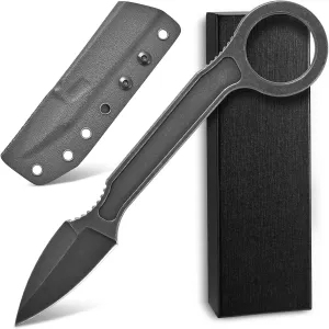 Ccanku C1134 Fixed Blade Knife,D2 Blade Stainless Steel Handle EDC Tool Knife for Survival, Camping Outdoor with K Sheath(Blade)