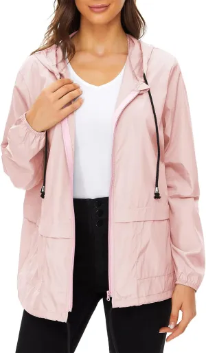 Century Star Packable Rain Jackets for Women Waterproof Lightweight Raincoat with Hood Windbreaker Jacket Women Rain Coats