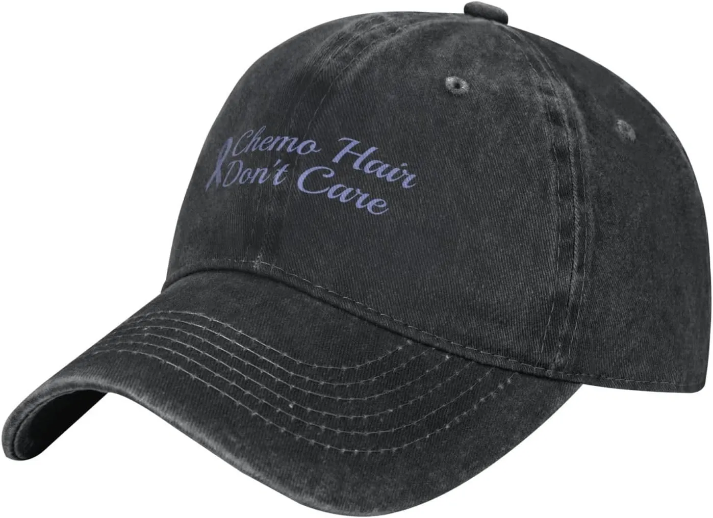 Chemo Hair Don't Care Stomach Cancer Classic Casquette Cap Lightweight Adjustable Comfortable Breathable Men Women Hat Black
