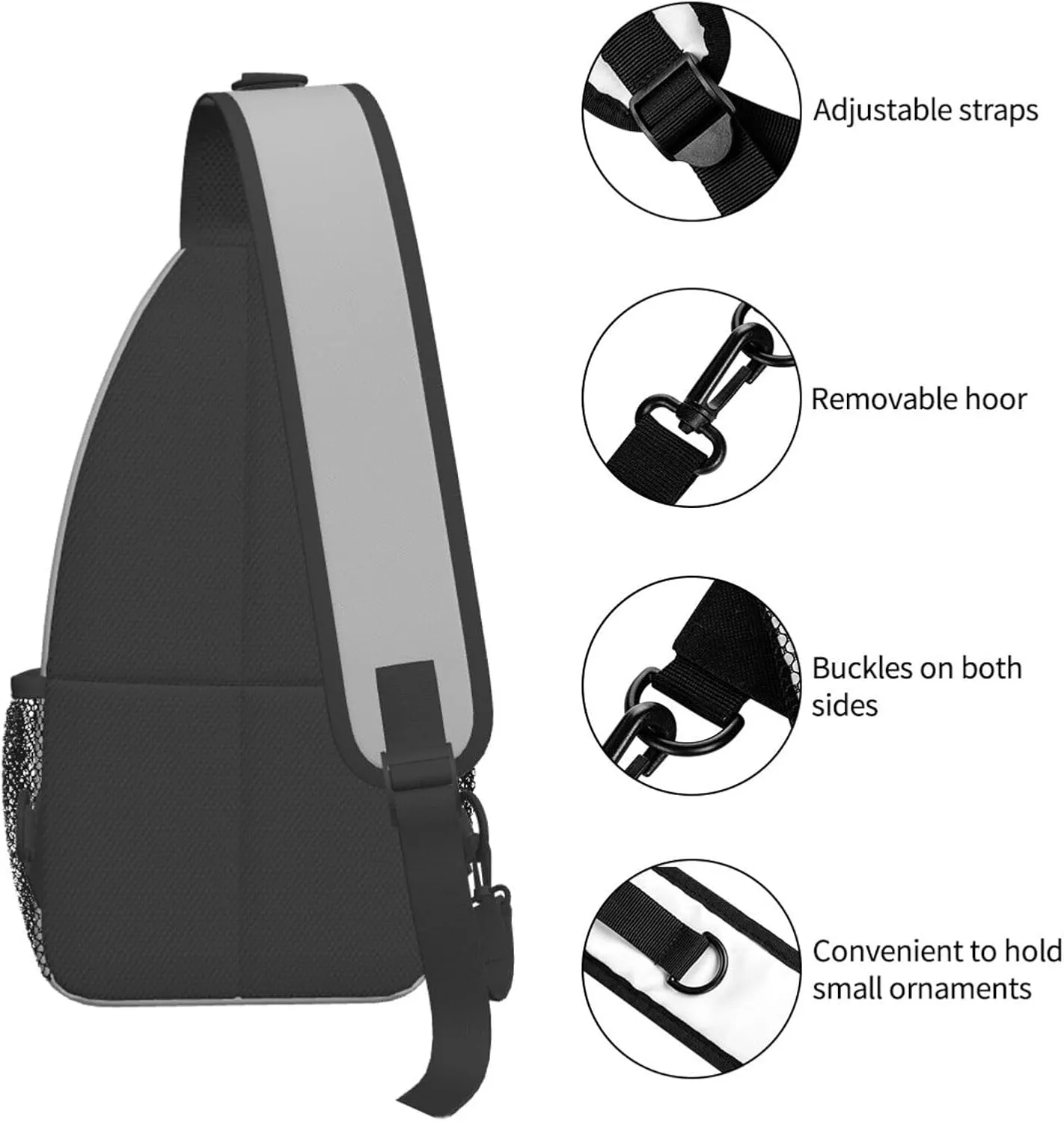 Chest Bag Fashion Casual Sports Daypack Travel Hiking Sling Bag for Women Men