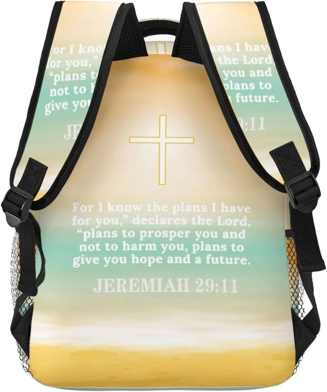 Christian Bible Laptop Backpack Jesus Backpack Travel Bag Laptop Computer Cross Backpack Bag for Women Men