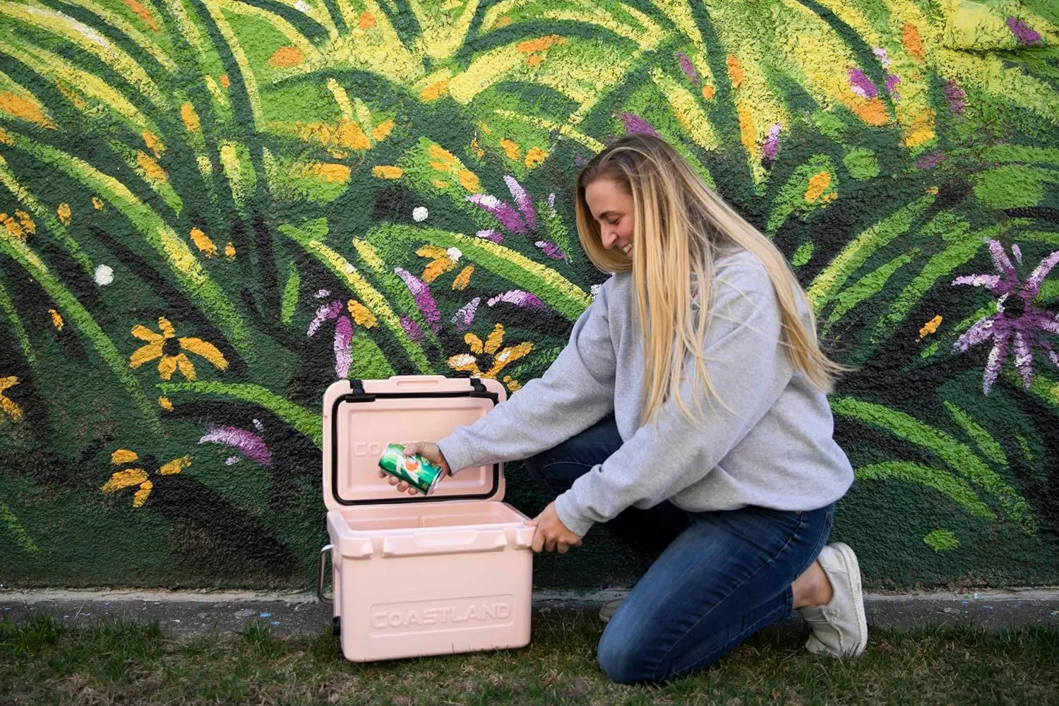 Coastland Bay Series Cooler Premium Everyday Use Insulated Rotomolded Cooler, Small Ice Chest for Tight Spaces, Soccer Games, & Tailgates