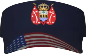Coat of Arms Yemen Visor Cap Adjustable Uv Protection Sun Visor Hats Empty Top Baseball Hat for Women and Men Black