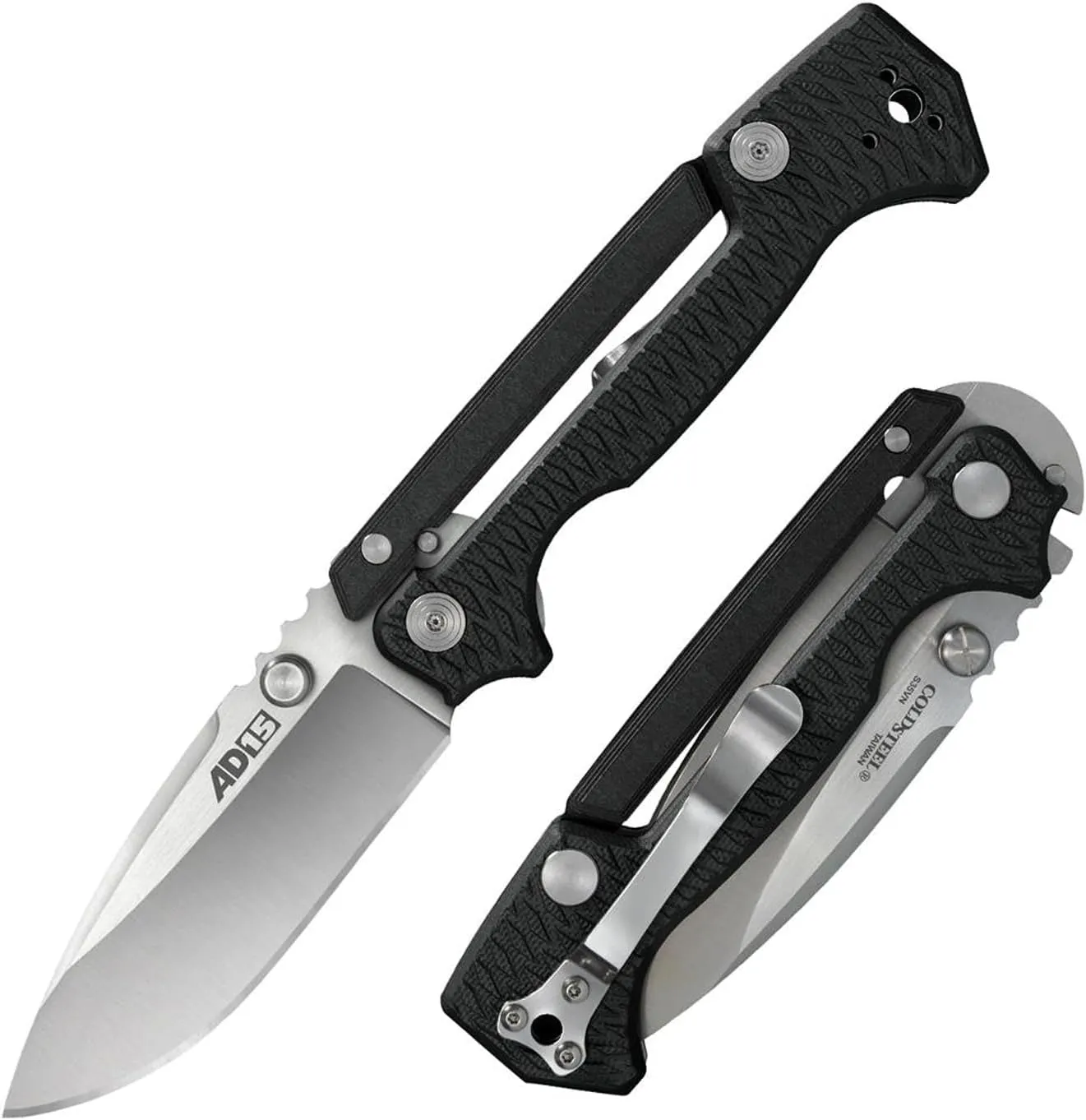 Cold Steel AD-15 3.5" S35VN Steel Ultra-Sharp Blade 5" G-10 Handle Tactical Folding Knife with Scorpion Lock and Pocket/Belt Clip