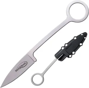 Cold Steel Bird & Trout 2.25" Compact Lightweight Durable Japanese AUS8A Stainless Steel Fixed Blade Drop Point Outdoor Hunting Tactical One-Piece Neck Knife w/Resistant Secure-Ex Sheath